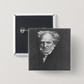Arthur Schopenhauer Vierkante Button 5,1 Cm (Voorkant /achterkant)
