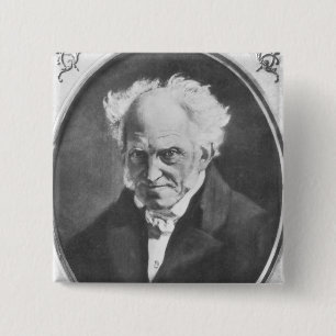 Arthur Schopenhauer Vierkante Button 5,1 Cm