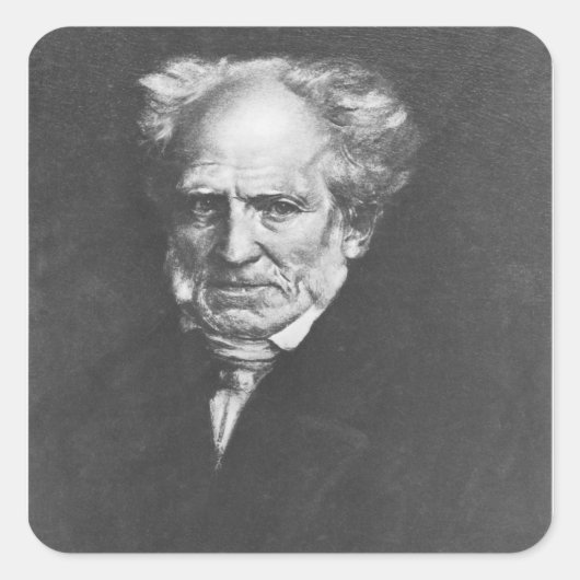 Arthur Schopenhauer Vierkante Sticker (Voorkant)