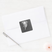 Arthur Schopenhauer Vierkante Sticker (Envelop)
