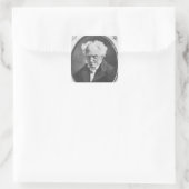 Arthur Schopenhauer Vierkante Sticker (Tas)