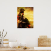 Arthur sur son affiche (Cuisine)