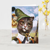 Arthur Thiele - Bavarian Alps Cat Kaart (Gele Bloem)