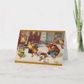 Arthur Thiele Carte de Pâques - Train à couture po (Devant)