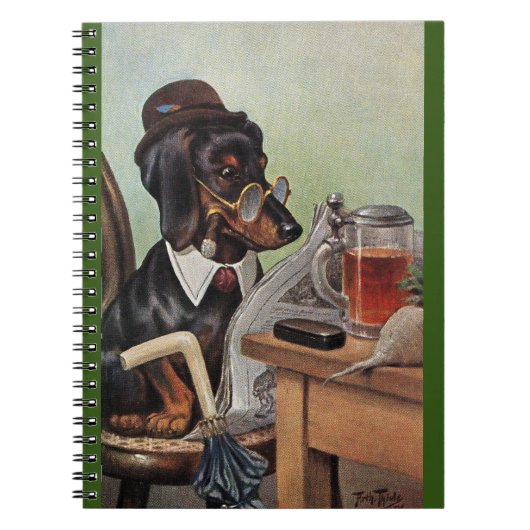 Arthur Thiele Dachshund Lecture Carnet Spiral (Devant)