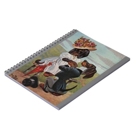 Arthur Thiele Dachshund propose un Carnet Spiral (Côté gauche)