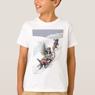 Arthur Thiele - Katten brengen een kerstboom naar T-shirt