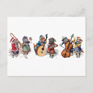 Arthur Thiele - Kattenorkest in de sneeuw Briefkaart