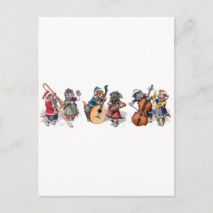 Arthur Thiele - Kattenorkest in de sneeuw Briefkaart