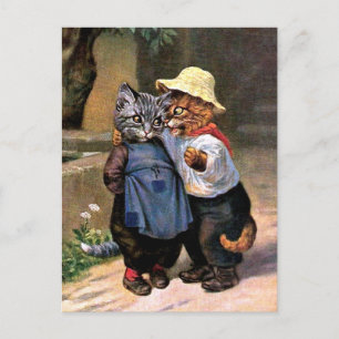 Arthur Thiele - liefdevolle landkatten Briefkaart