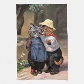 Arthur Thiele - liefdevolle landkatten Theedoek (Verticaal)