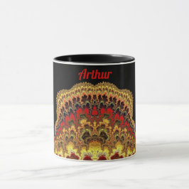 ARTHUR ~ Zany Pattern ~ Red Yellow and Black Mok