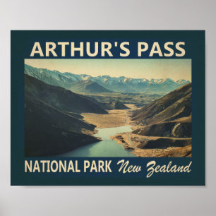 Arthur's Pass National Park New Zealand  Poster
