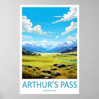 Arthurs Pass Ski Park Reis Nationaal Poster
