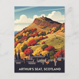 Arthur's Seat Edinburgh Schotland Reis in het Verl Briefkaart
