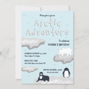 Artic Adventure Invitation Anniversaire
