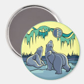 Artic Art Frigo Magnet Ours Polaire Cadeaux d'Art (Recto/Verso)