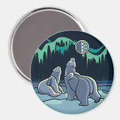 Artic Art Frigo Magnet Ours Polaire Cadeaux d'Art (Recto/Verso)