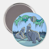 Artic Art Frigo Magnet Ours Polaire Cadeaux d'Art (Recto/Verso)