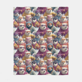 Artic Polar Bears Ski Club Fleece Deken