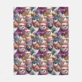 Artic Polar Bears Ski Club Fleece Deken