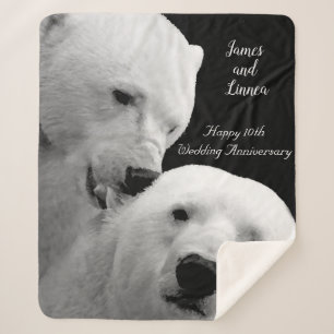 Artic Polar Beer Couple Love Tenderness Passion Sherpa Deken