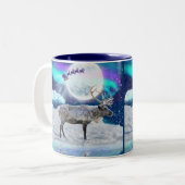 Artic Reindeer & Santa Claus Imaginaire Mug (Devant gauche)