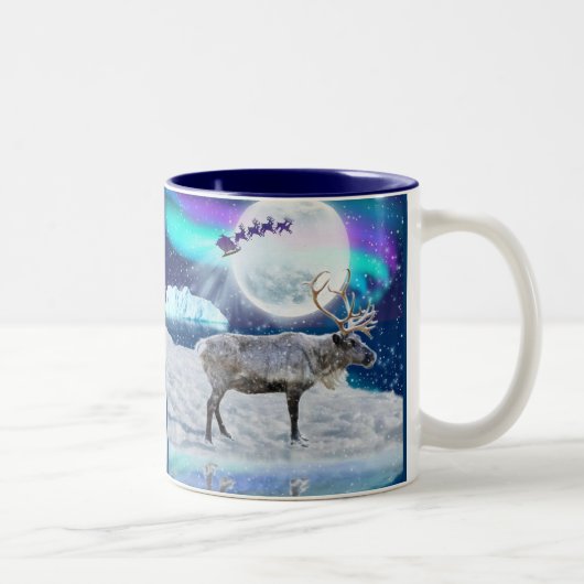 Artic Reindeer & Santa Claus Imaginaire Mug (Droit)