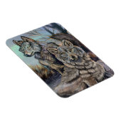 Artic Wolves Wintery Magnet Magneet (Rechterzijde)