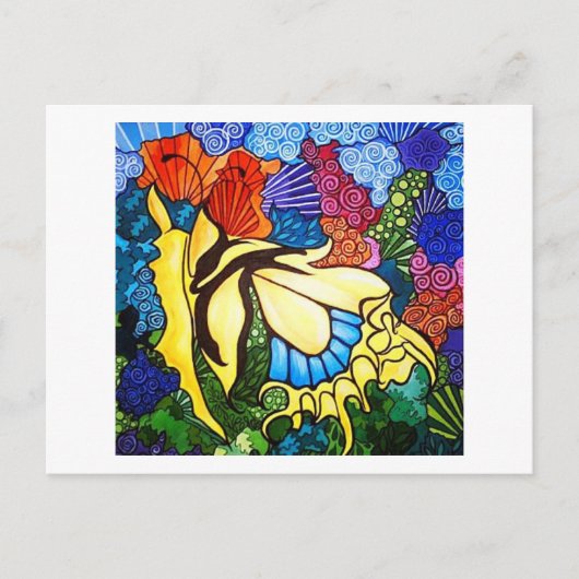 Artichicks art sur une carte postale (papillon Abs (Devant)