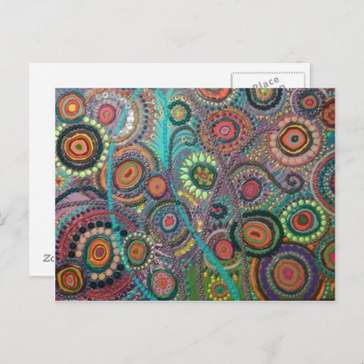 Artichicks art sur une carte postale (Peacock) (Devant / Derrière)