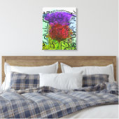 ARTICHOKE FLOWER CANVAS AFDRUK (Insitu (Slaapkamer))