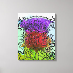 ARTICHOKE FLOWER CANVAS AFDRUK