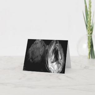 Artichoke Note-kaarten - zwart en wit Kaart
