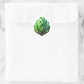 Artichoke Plastic 3D - Étiquette rond brillant (Sac)