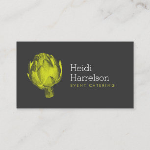 Artichoke Screen Print Catering Logo Groen/Grijs Visitekaartje
