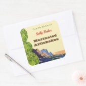  artichokes bewerkbare recept sticker (Envelop)