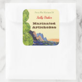  artichokes bewerkbare recept sticker (Tas)