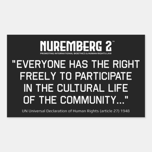 Article 27 Déclaration des Stickers Droits de l'Ho (Devant)