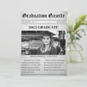 Article de journal Faire-part de graduation (Debout devant)