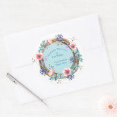 Article fait main Étiquette Vin rustique Wreath &  (Enveloppe)