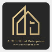Article promotionnel Sticker Carré immobilier mode (Devant)