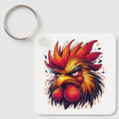 "Artie Angry Rooster" Aluminum Keychain (Voorkant)
