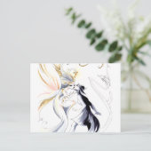 Artiest als godin briefkaart (Staand voorkant)