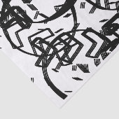 Artiest Black White Large Circle Chevron Texture Tissuepapier (Detail)