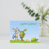 artiest bunny briefkaart (Staand voorkant)