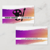 artiest | Content Creator | geborstelde verf Visitekaartje (Voorkant / Achterkant)