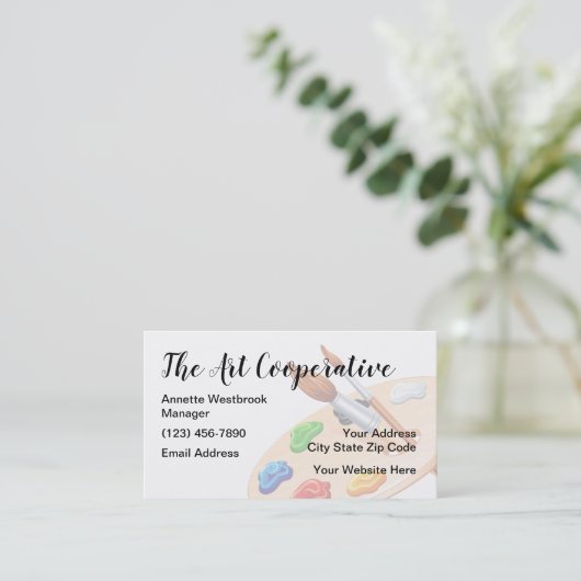 Artiest coöperatieve Visitekaartjes (Staand voorkant)
