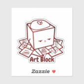 Artiest Creatief Kunstblok Sticker (Vel)
