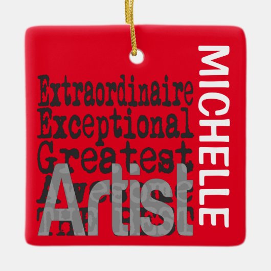 Artiest Extraordinaire CUSTOM Keramisch Ornament (Voorkant)